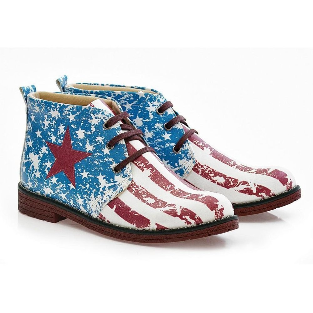 American Flag Ankle Boots - Neefs Line of Goby Shoes